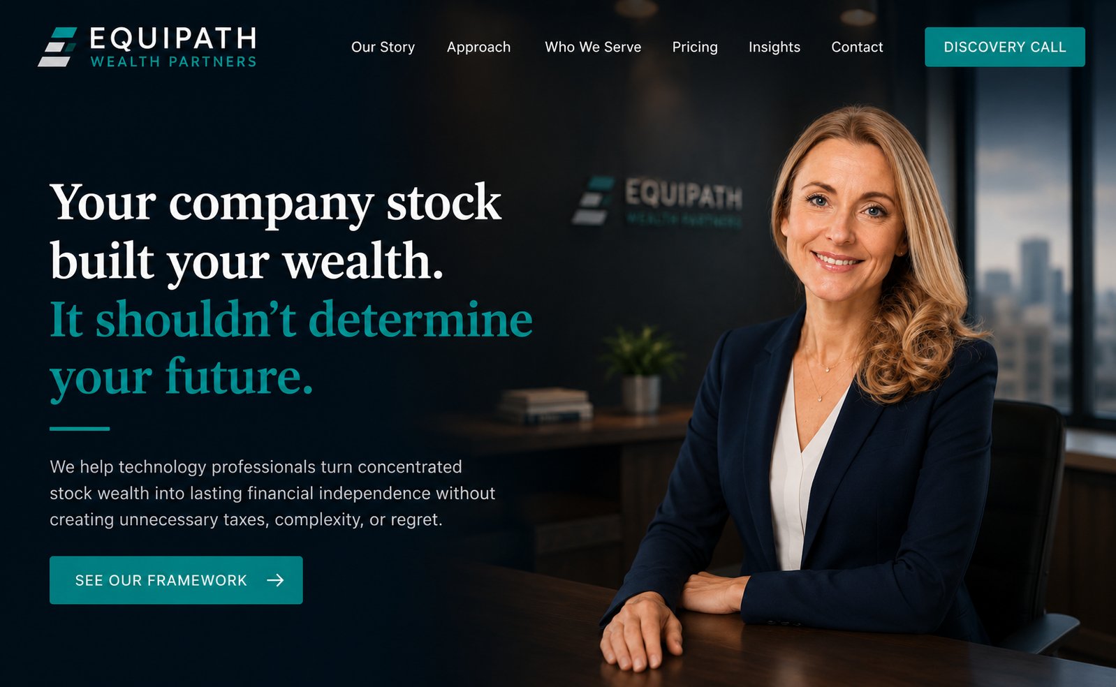 Equipath Wealth Partners website homepage hero